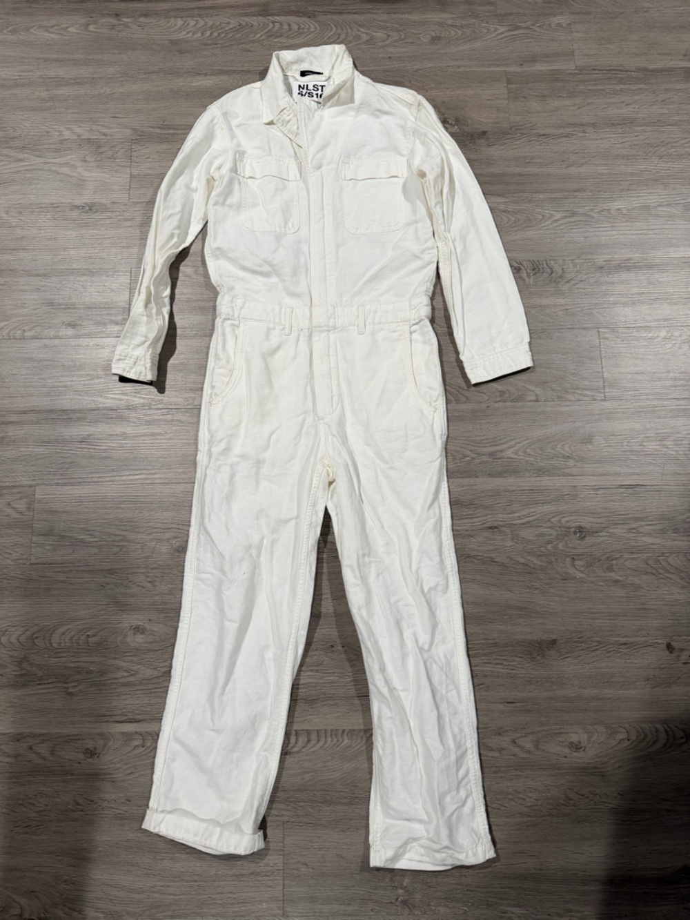 NLST White Cotton Jumpsuit Denim